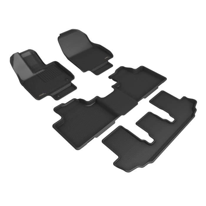 3D MAXpider Compatible with TOYOTA HIGHLANDER HYBRID 2ND ROW BUCKET 2020-2024 KAGU BLACK R1 R2 R3