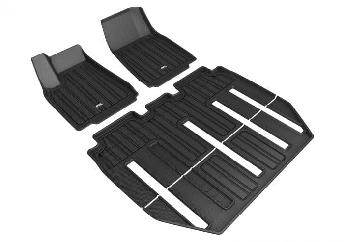 3D MAXpider Compatible with TESLA MODEL X FOLDING 7-SEAT 2017-2021 ELITECT BLACK R1 R2 R3