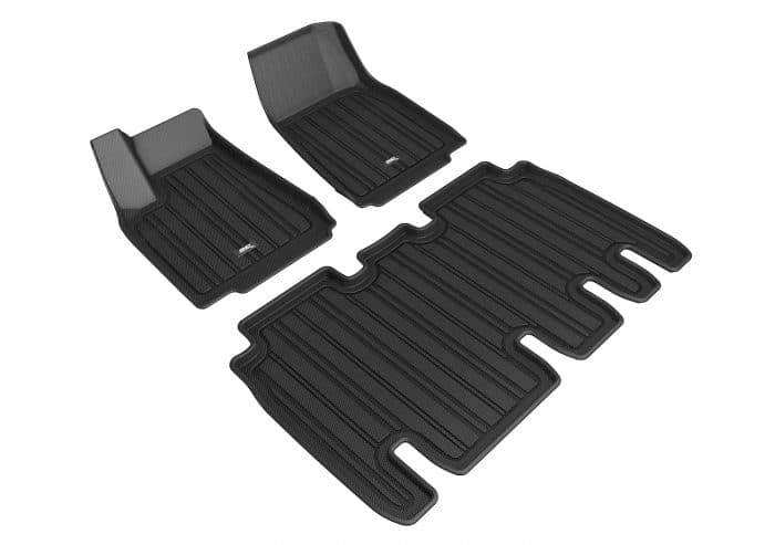 3D MAXpider Compatible with TESLA MODEL X 5-SEAT 2016-2021 ELITECT BLACK R1 R2