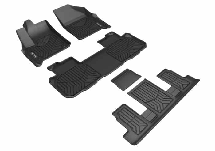 3D MAXpider Compatible with CHEVROLET TRAVERSE 7-SEAT 2018-2023 MAXTRAC BLACK R1 R2 R3
