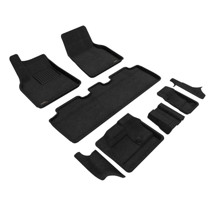 3D MAXpider Compatible with TESLA MODEL Y 7-SEAT 2021-2025 ELEGANT BLACK R1 R2 R3