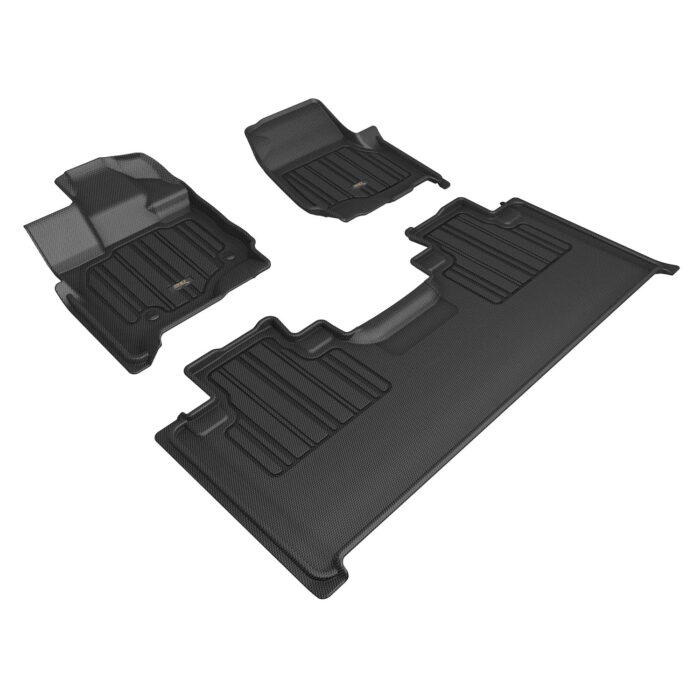 3D MAXpider Compatible with FORD F-150 SUPERCAB 2015-2024 BENCH SEAT, ELITECT BLACK R1 R2