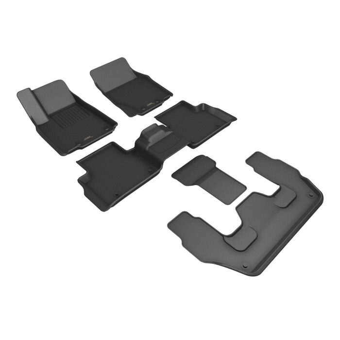 3D MAXpider Compatible with JEEP GRAND CHEROKEE L (WL) 6-SEAT W/O REAR CENTER CONSOLE 2022-2025 KAGU BLACK R1 R2 R3