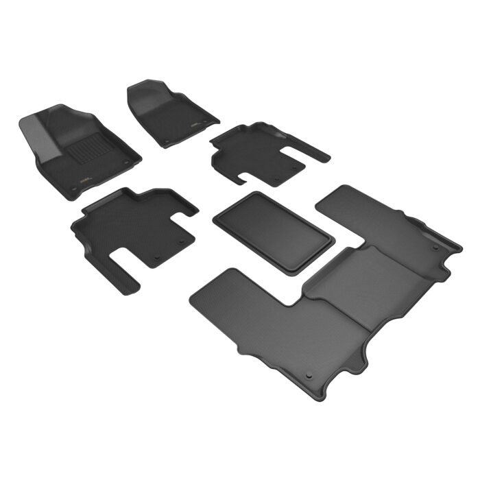 3D MAXpider Compatible with JEEP WAGONEER 7 SEAT 2022-2024 KAGU BLACK R1 R2 R3