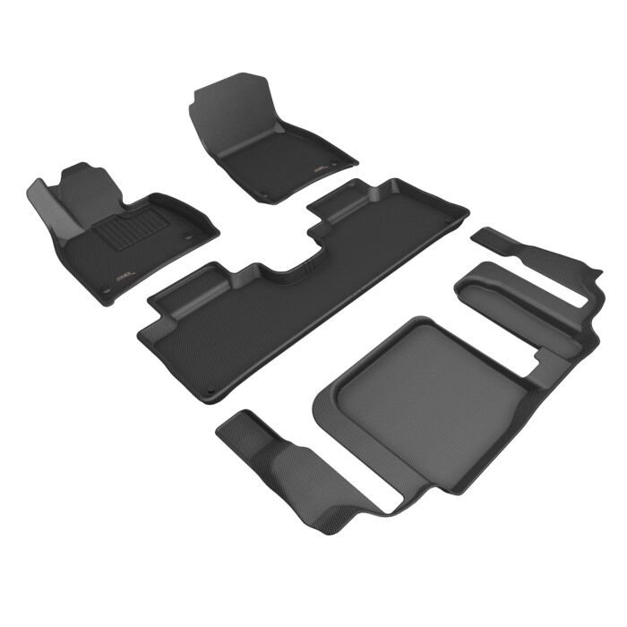 3D MAXpider Compatible with MERCEDES-BENZ EQS SUV 7-SEAT 2023-2025 KAGU BLACK R1 R2 R3