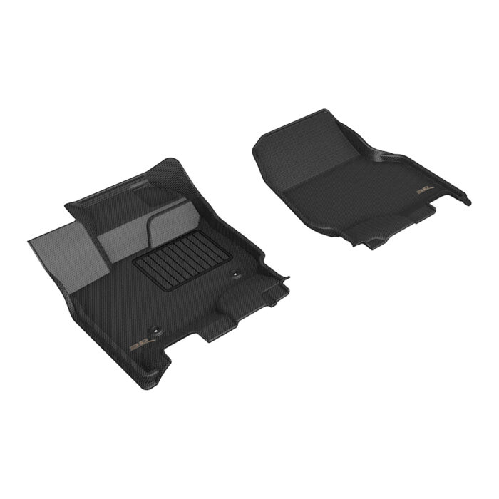 3D MAXpider Compatible with FORD F-150 SUPERCAB / SUPERCREW 2015-2025 / F-150 LIGHTNING 2022-2025 BUCKET SEATS, KAGU BLACK R1 (VINYL FLOORS)