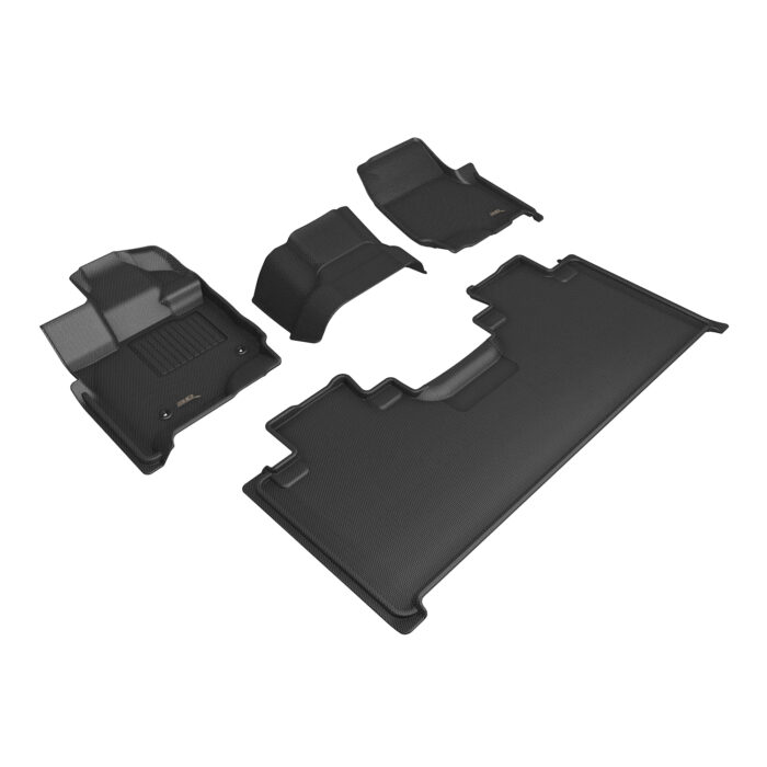 3D MAXpider Compatible with FORD F-150 SUPERCAB 2015-2025 BENCH SEAT, KAGU BLACK R1 R2 (VINYL FLOORS)