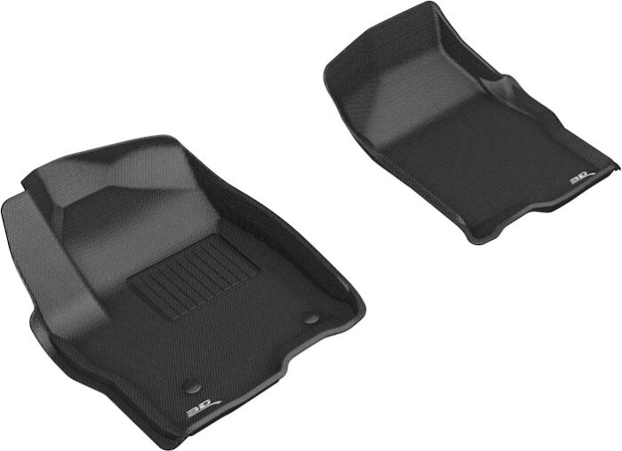 3D MAXpider Compatible with GMC SIERRA / CHEVROLET SILVERADO 1500 CREW CAB 2019-2025 / 2500HD / 3500HD CREW CAB 2020-2025 BUCKET SEATS, KAGU BLACK R1 (VINYL FLOOR)