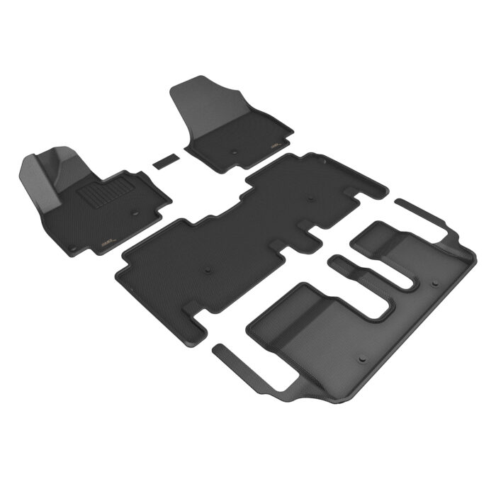 3D MAXpider Compatible with KIA EV9 7-SEAT 2024-2025 KAGU BLACK R1 R2 R3