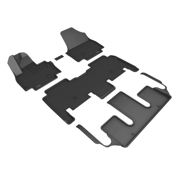 3D MAXpider Compatible with KIA EV9 6-SEAT 2024-2025 KAGU BLACK R1 R2 R3