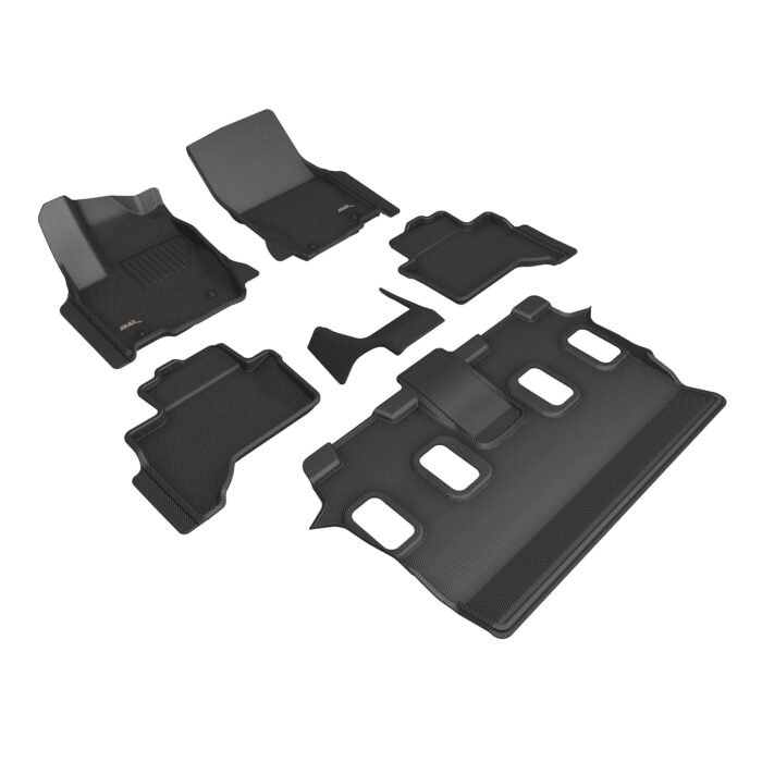 3D MAXpider Compatible with LEXUS GX 5-SEAT 2024 KAGU BLACK R1 R2 UNDER 2ND ROW LINER