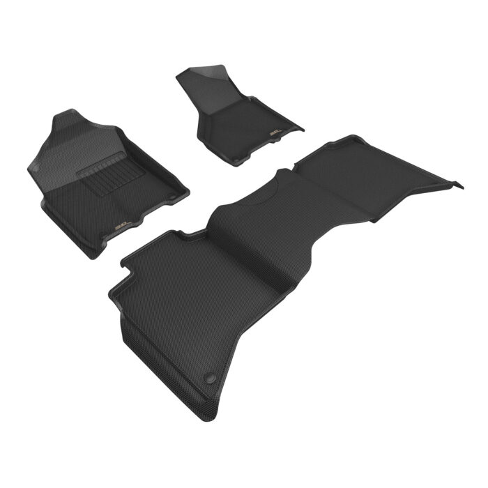 3D MAXpider Compatible with DODGE RAM 3500 CREW CAB 2019-2024 BUCKET SEATS KAGU BLACK R1 R2