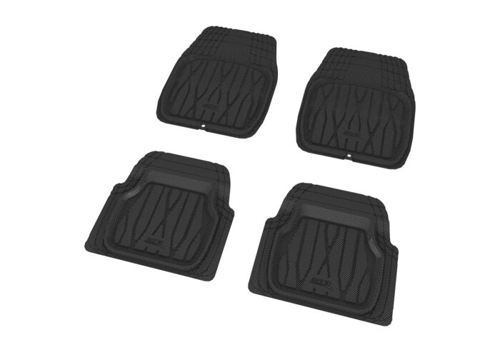 UNIVERSAL MAT 777-1 4 PCS/SET KAGU SIZE: M FRONT:L26"xW19" REAR:L19"x19" BLACK