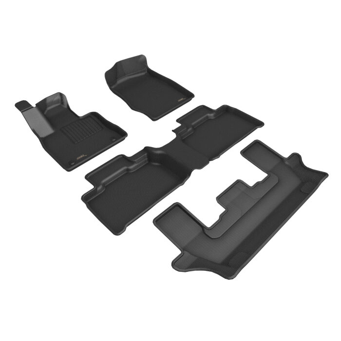 3D MAXpider Compatible with FORD EXPLORER 2021-2024 BENCH SEATS KAGU BLACK R1 R2 R3