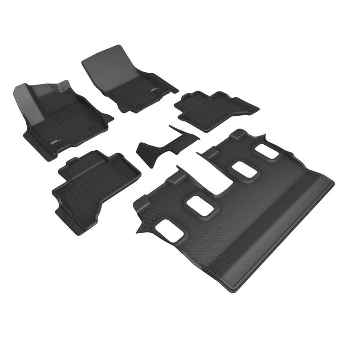 3D MAXpider Compatible with LEXUS GX 6-SEAT 2024-2026 KAGU BLACK R1 R2 R3 (W COOL BOX)