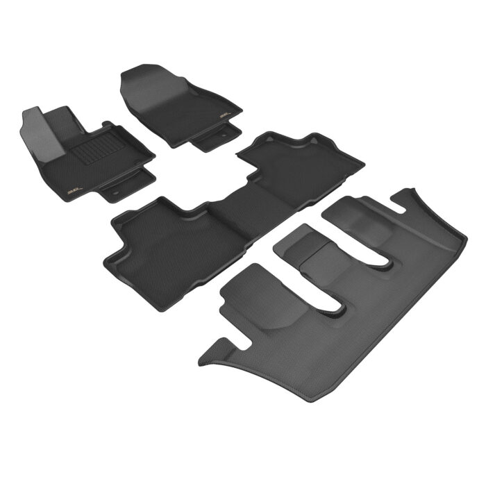 3D MAXpider Compatible with TOYOTA GRAND HIGHLANDER GAS 8-SEAT 2024-2026 KAGU BLACK R1 R2 R3