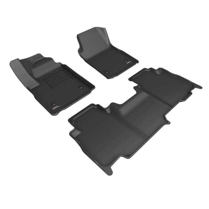 3D MAXpider Compatible with CHEVROLET SILVERADO EV CREW CAB 2024-2026 KAGU BLACK R1 R2 (CARPETED FLOOR, MULTI-FLEX MIDGATE)