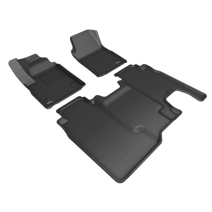 3D MAXpider Compatible with CHEVROLET SILVERADO EV CREW CAB 2024-2026 KAGU BLACK R1 R2 (CARPETED FLOOR, NO MULTI-FLEX MIDGATE)