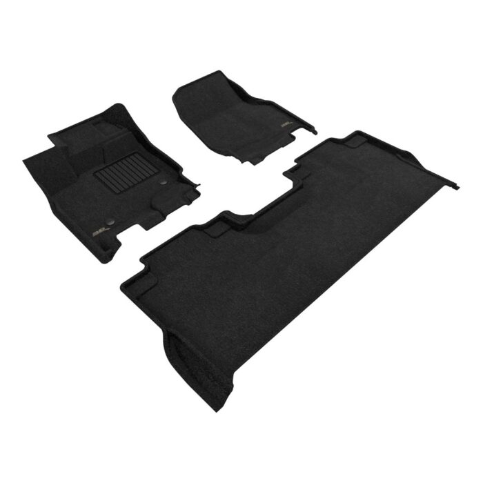 3D MAXpider Compatible with FORD F-150 SUPERCREW 2015-2026 / F-150 LIGHTNING SUPERCREW 2022-2026 BUCKET SEATS, ELEGANT BLACK R1 R2 (WITH UNDERSEAT STORAGE)