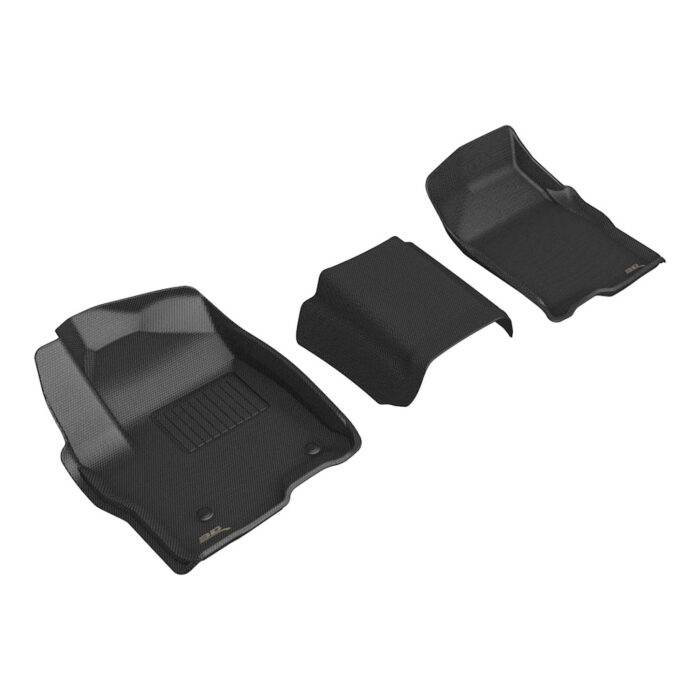 3D MAXpider Compatible with GMC SIERRA 2500 / 3500 DOUBLE CAB 2019-2026 BENCH SEAT, VINYL FLOOR KAGU BLACK R1