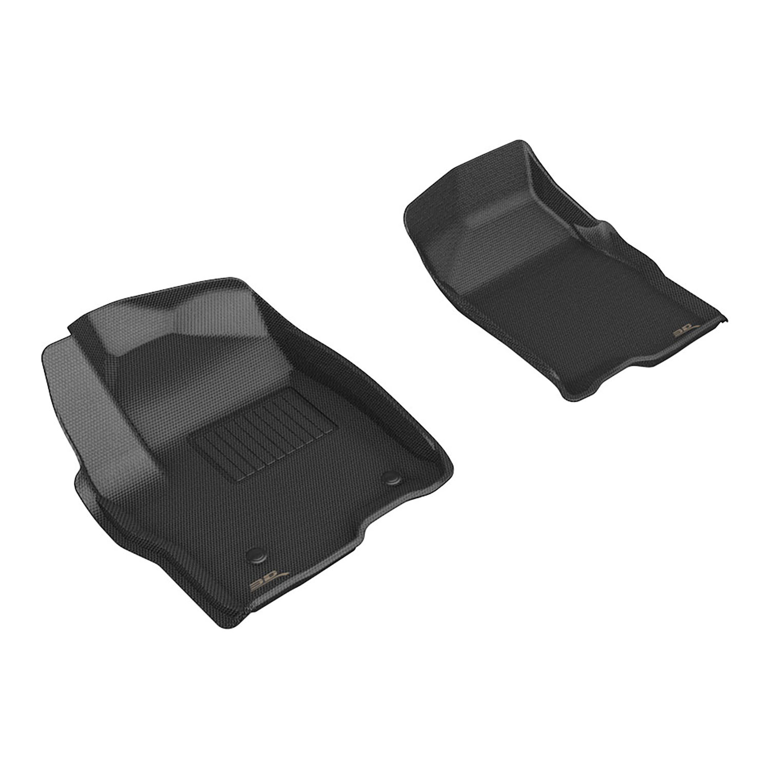 3D MAXpider Compatible with GMC SIERRA 2500 / 3500 DOUBLE CAB 2019-2026 BUCKET SEATS, VINYL FLOOR KAGU BLACK R1