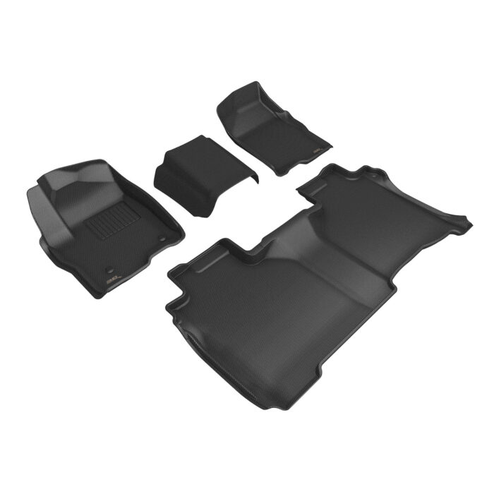 3D MAXpider Compatible with GMC SIERRA 1500 DOUBLE CAB 2019-2026 BENCH SEAT KAGU BLACK R1 R2