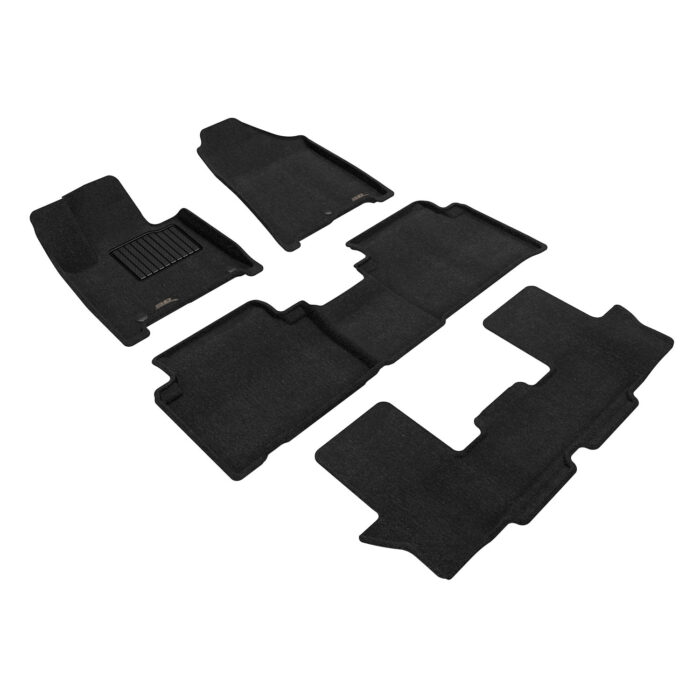 3D MAXpider Compatible with HYUNDAI SANTA FE HYBRID 7-SEAT 2024-2026 ELEGANT BLACK R1 R2 R3