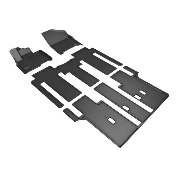 3D MAXpider Compatible with KIA CARNIVAL HYBRID 8-SEAT 2025-2026 KAGU BLACK R1 R2 R3